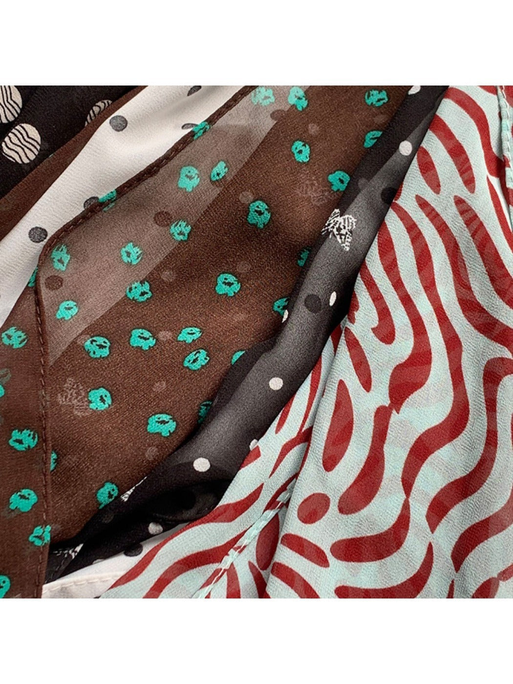 Haila - Vintage Classic Spot Print Long Scarf Headband