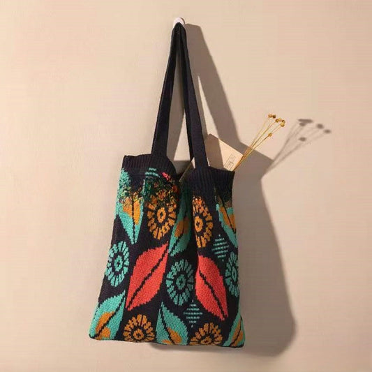Crochet Tote Bag Casual Love Knit Bag