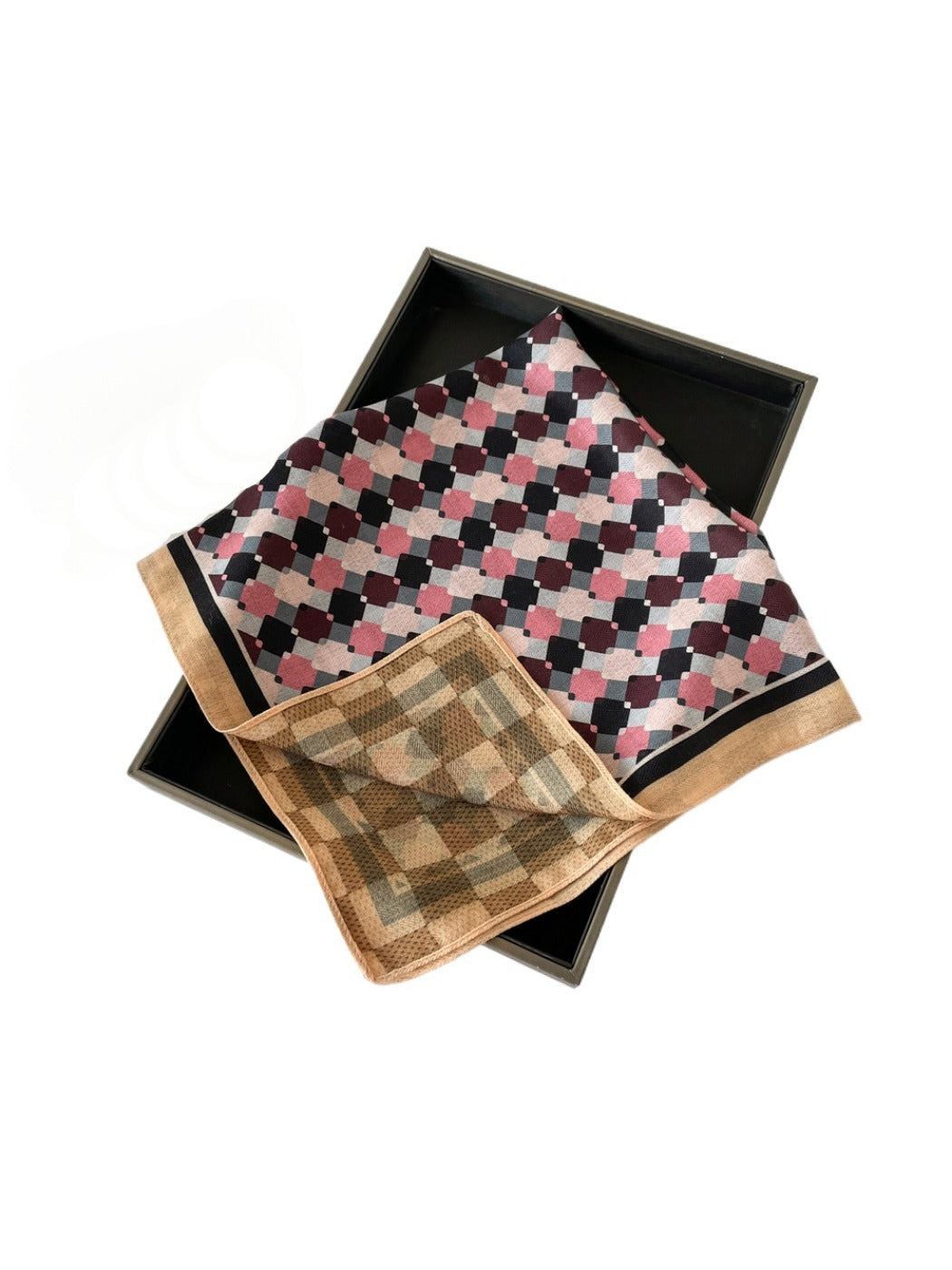 Scarvii - 24" Vintage Elegant Print Square Scarf - 6 Styles