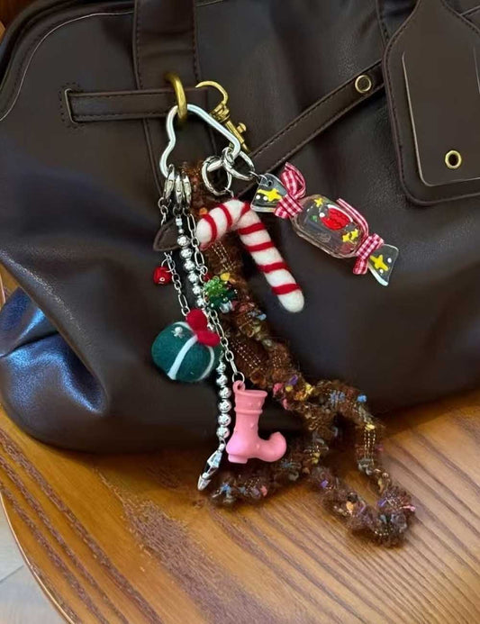 Cute Candy Pendant Beaded Tassel Bag Charm