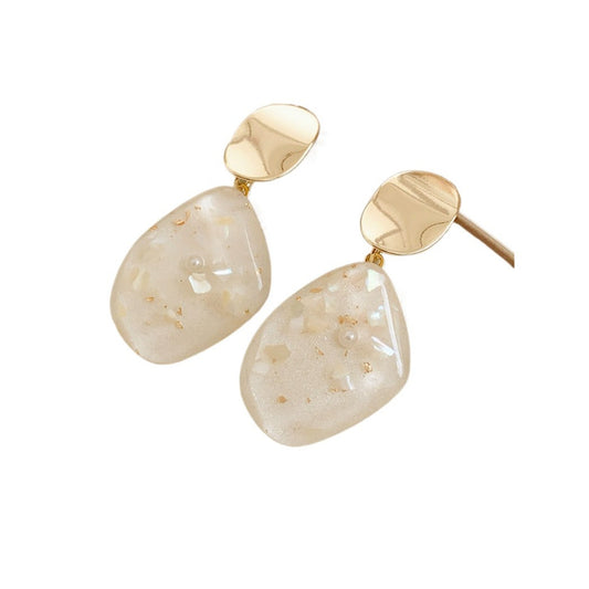 Earwish - Vintage French Style Resin Oval Earrings