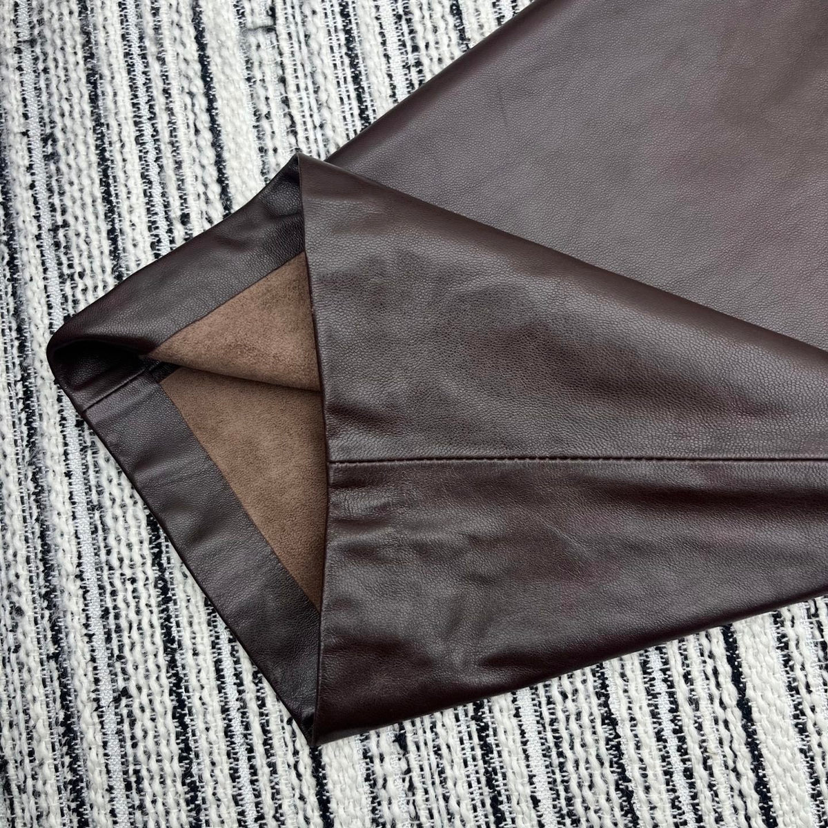 Loewe Wide-Leg Trousers Brown Nappa Leather 348562