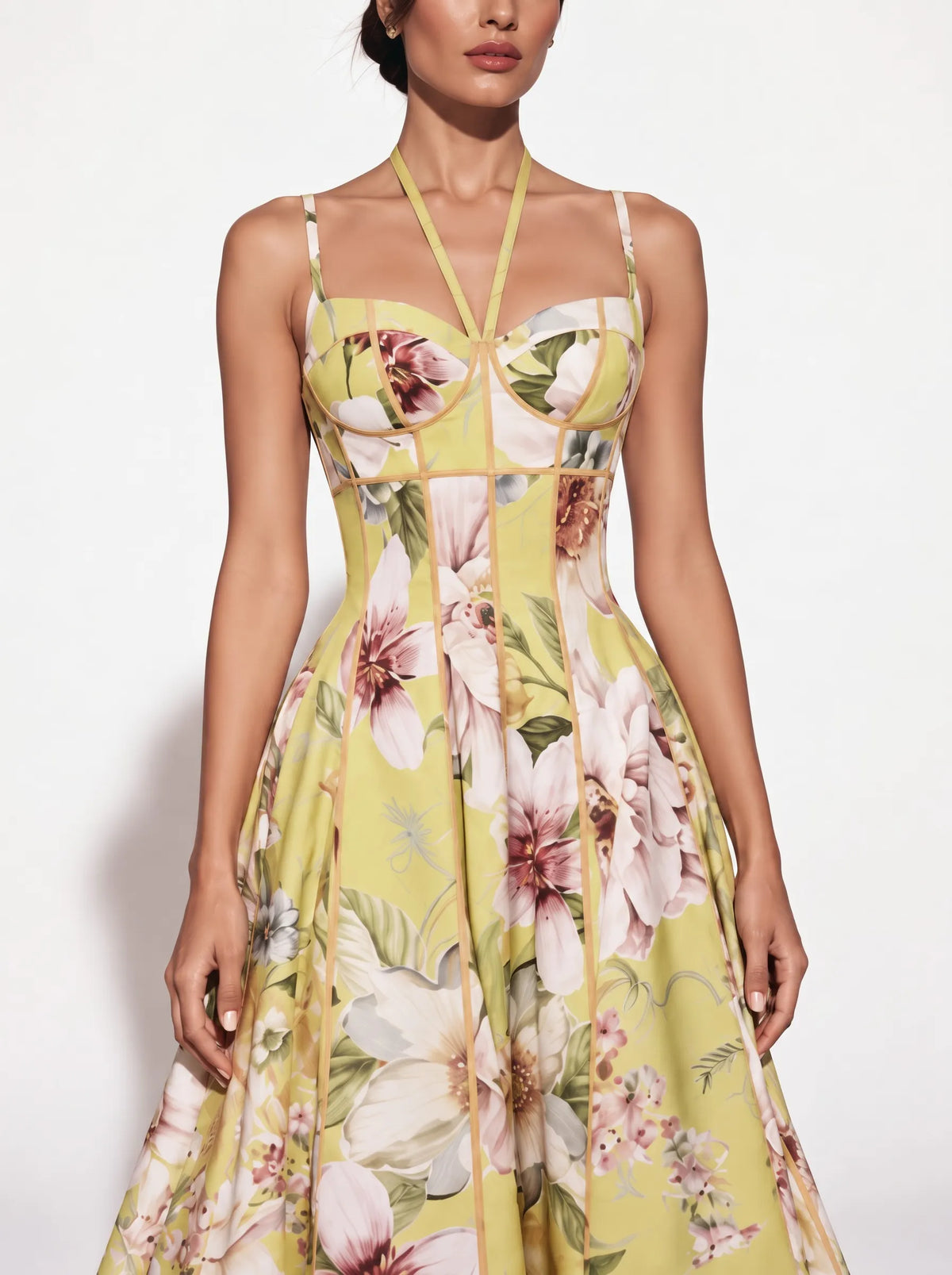 Anaya Floral Panel Maxi Dress