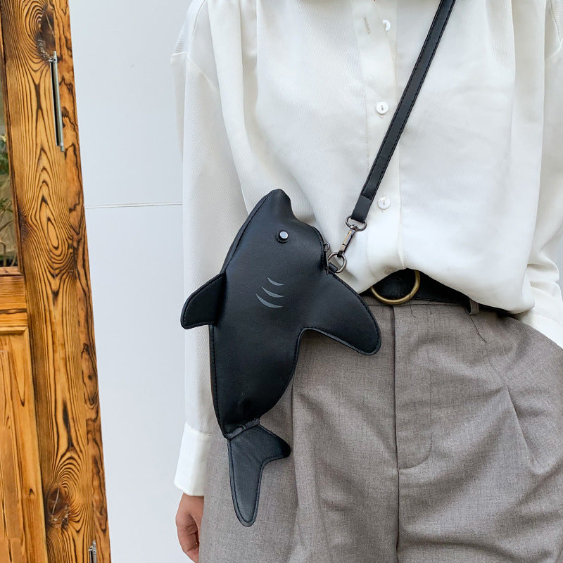 Creative Shark Design PU Shoulder Bag For Women