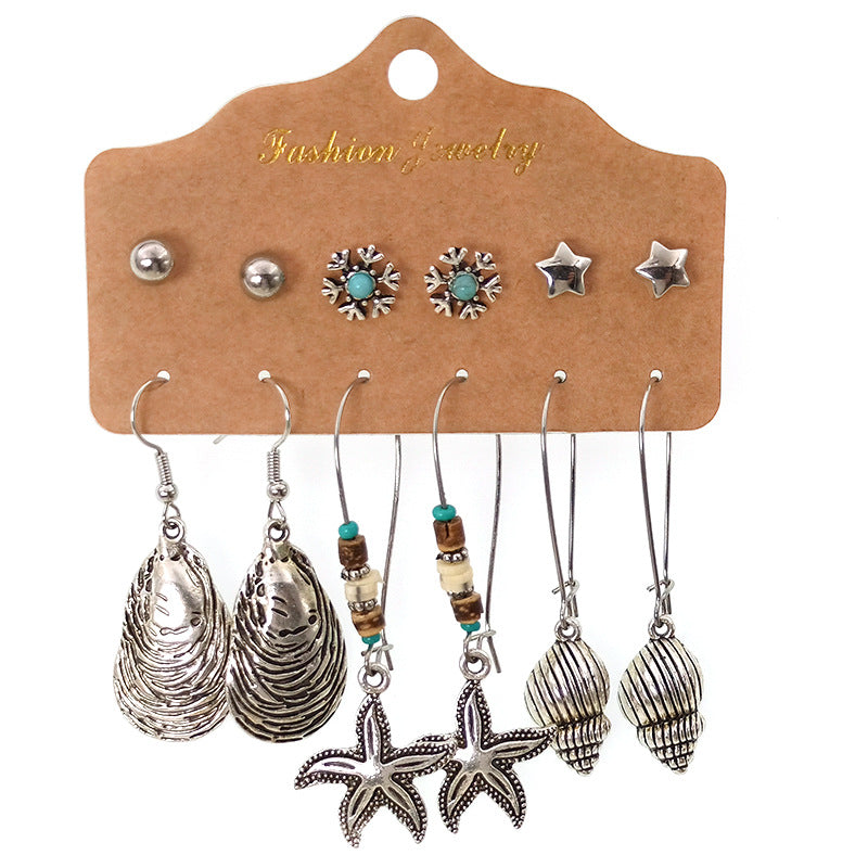 Bohemian Long Leaf Feather Earrings Set