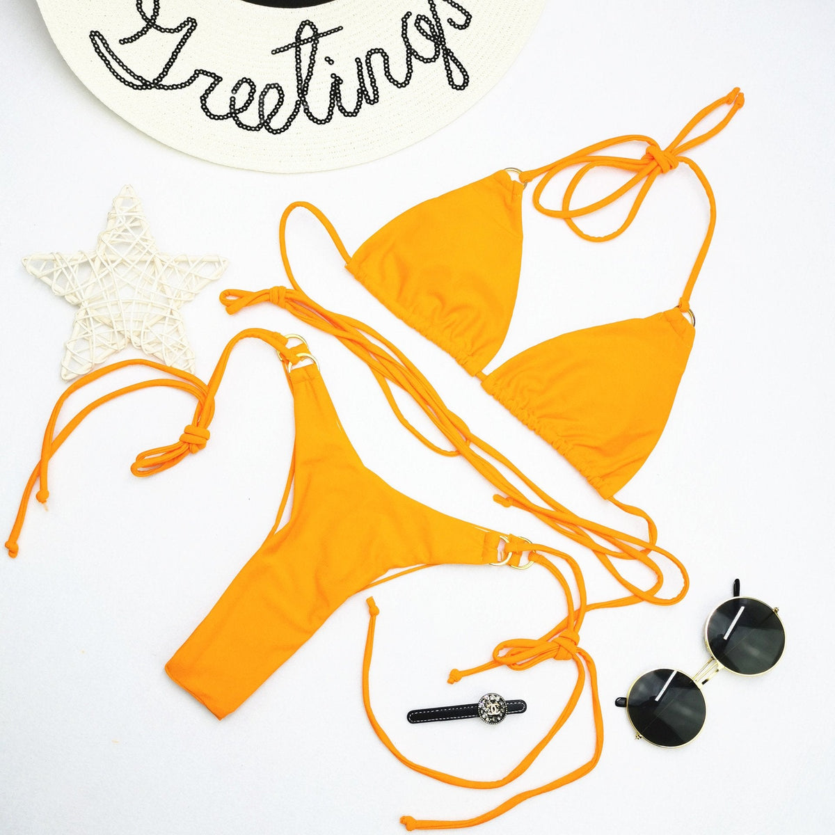 Sexy Bikini Straps Split Swimsuit Girl