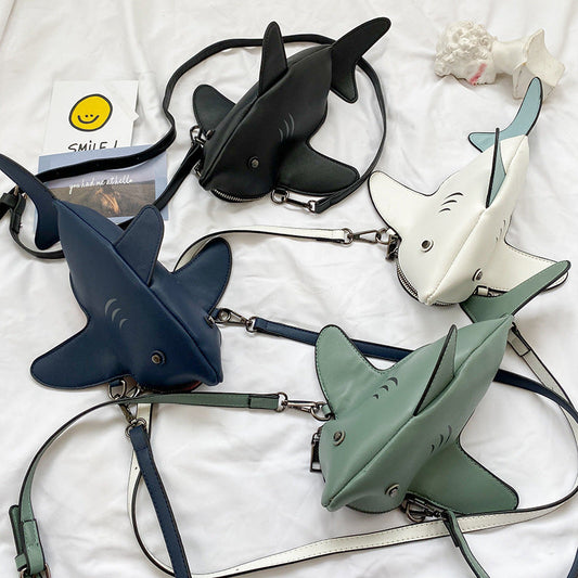 Creative Shark Design PU Shoulder Bag For Women
