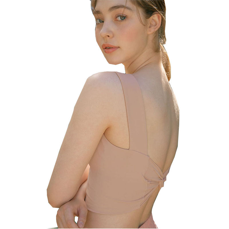 Solid Color Yoga Sports Vest Female Beauty Back Wrapped Chest Shock-Proof Quick Dry Sling Pula Raised Bulletbar