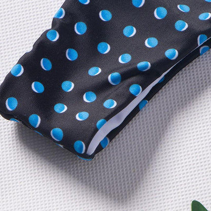 Swimwear Women'S Pop-Up Swimsuit Wave Point Retro Jumpsuit Print Bikini Smear Breast Thin Swimsuit Swimsuit Girl