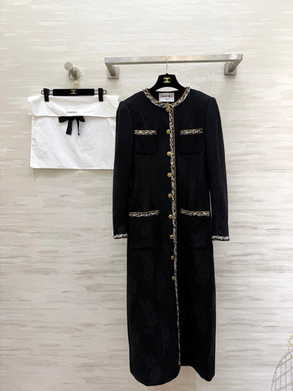 CC Long Coat Black Woven 344727