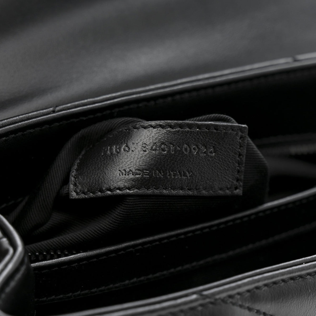 Calfskin Y Quilted Monogram Monochrome Toy Loulou Crossbody Bag Black