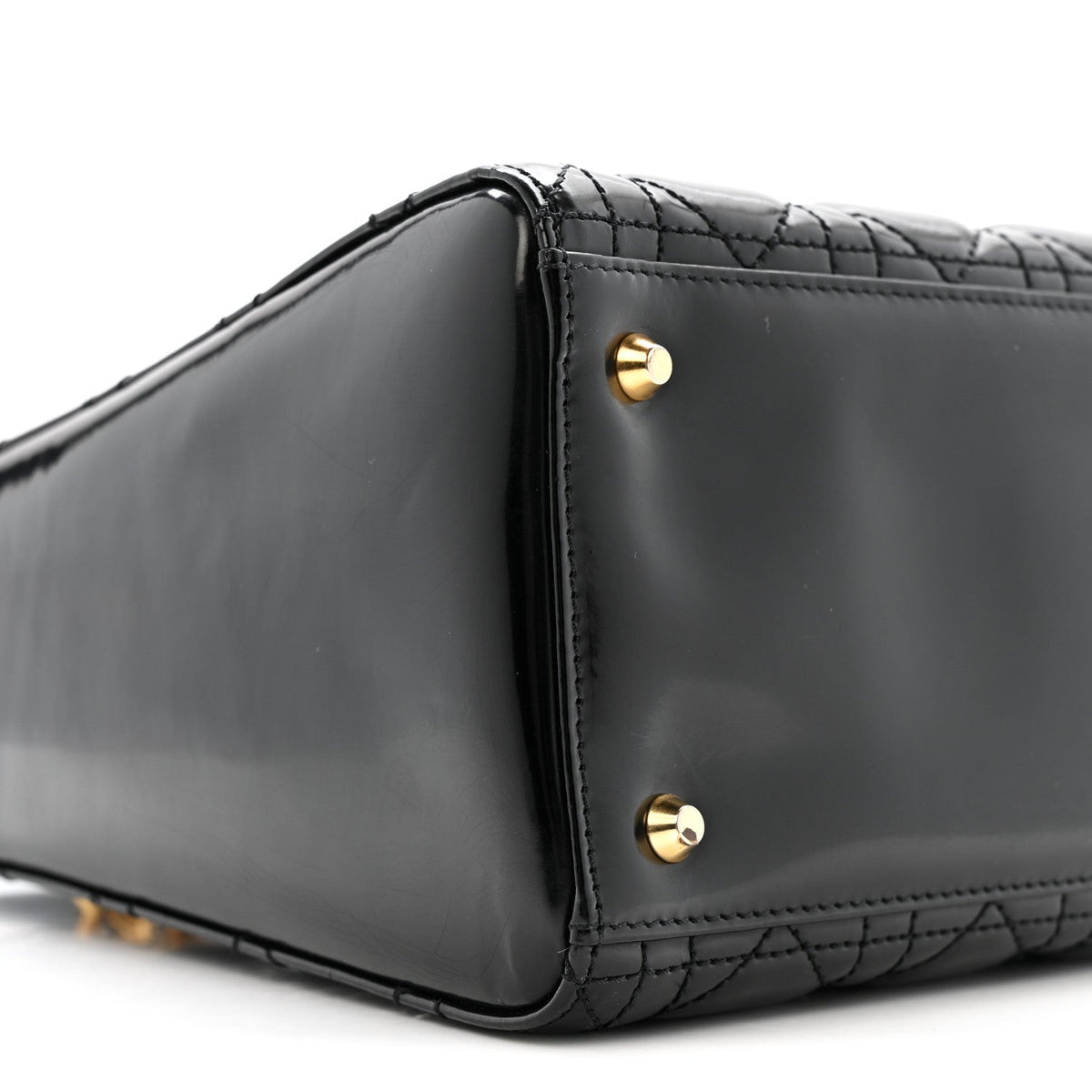 Patent Cannage Medium Lady Dior Black