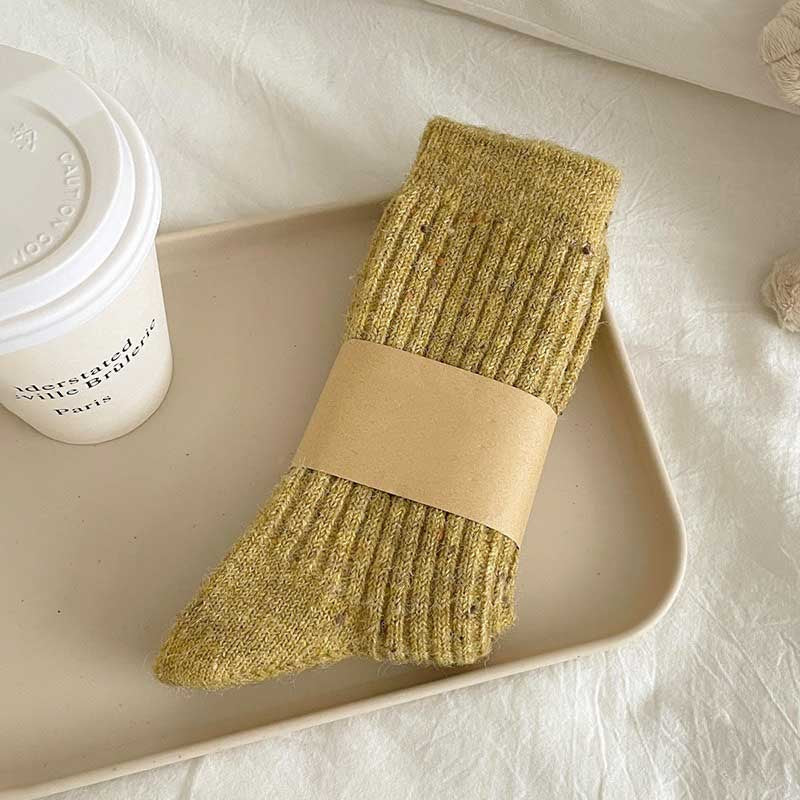 Simple Wool Thicken Warm Crew Socks