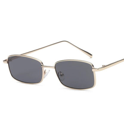 Trendy Square Sunglasses with Pink Lenses