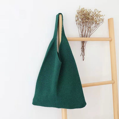Crochet Tote Bag Portable Shopping Bag