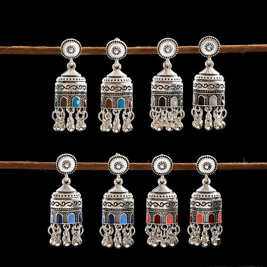 New Tibetan Personality Tassel Earrings Retro National Temperament Earrings