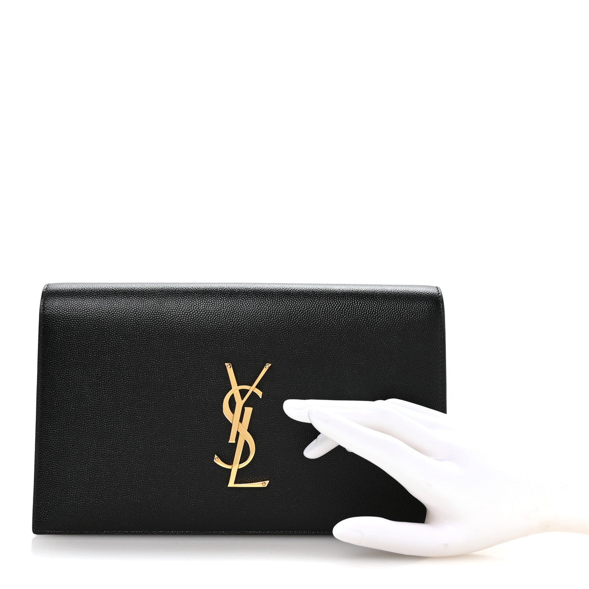Grain De Poudre Classic Monogram Kate Clutch Black
