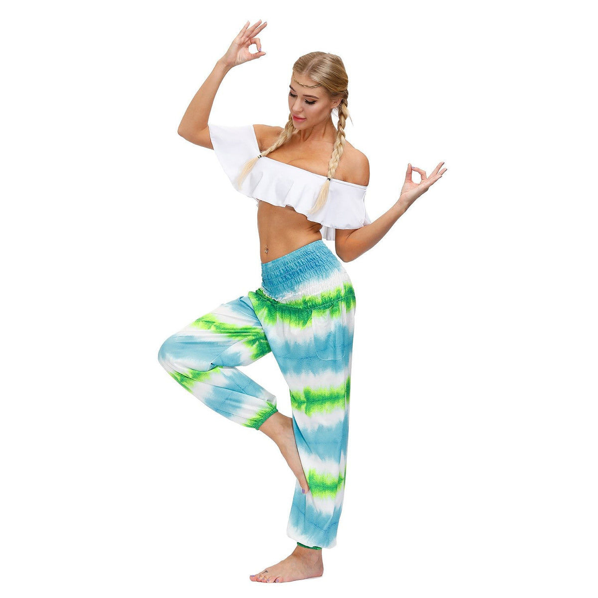 Summer Bohemian Sports Fitness Yoga Pants-1