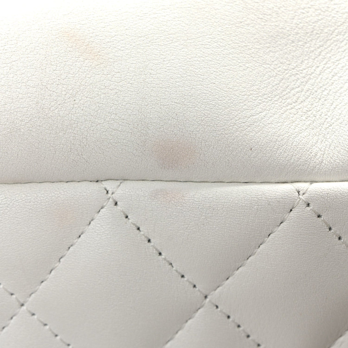 Calfskin Python Quilted Large Cambon Bowler White