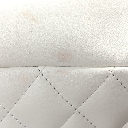 Calfskin Python Quilted Large Cambon Bowler White