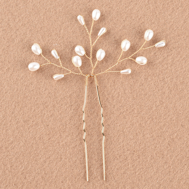 Handmade Pearl Hair Fork Elegant Bridal Hair Accessory