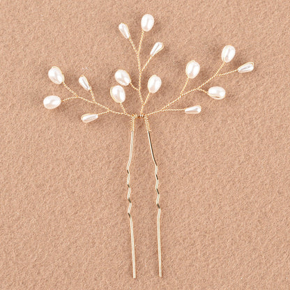Handmade Pearl Hair Fork Elegant Bridal Hair Accessory