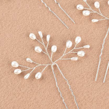 Handmade Pearl Hair Fork Elegant Bridal Hair Accessory