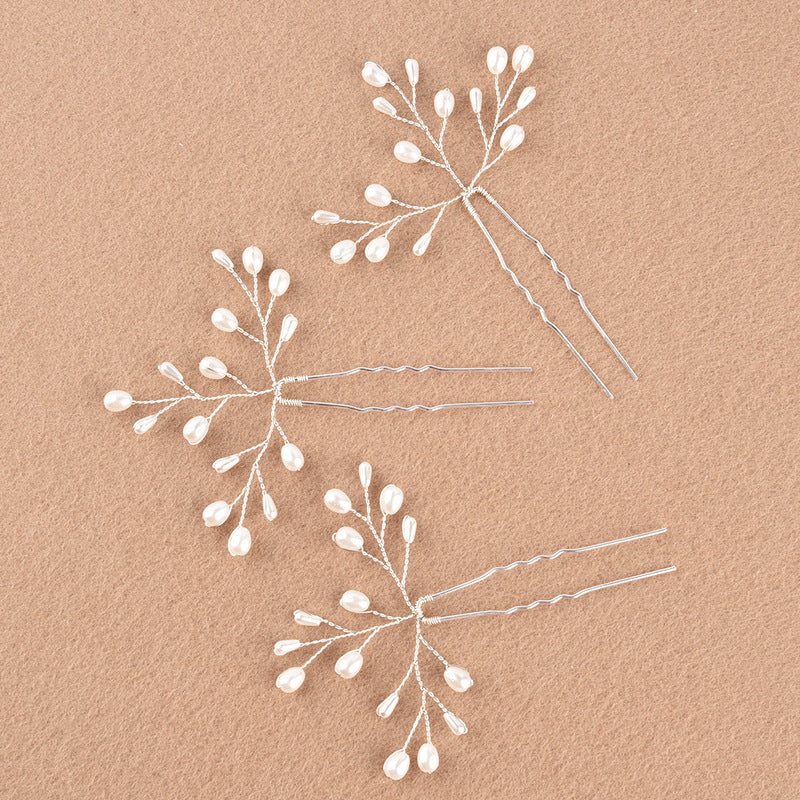 Handmade Pearl Hair Fork Elegant Bridal Hair Accessory