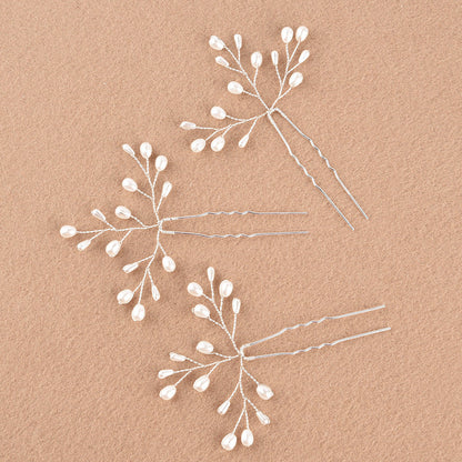 Handmade Pearl Hair Fork Elegant Bridal Hair Accessory