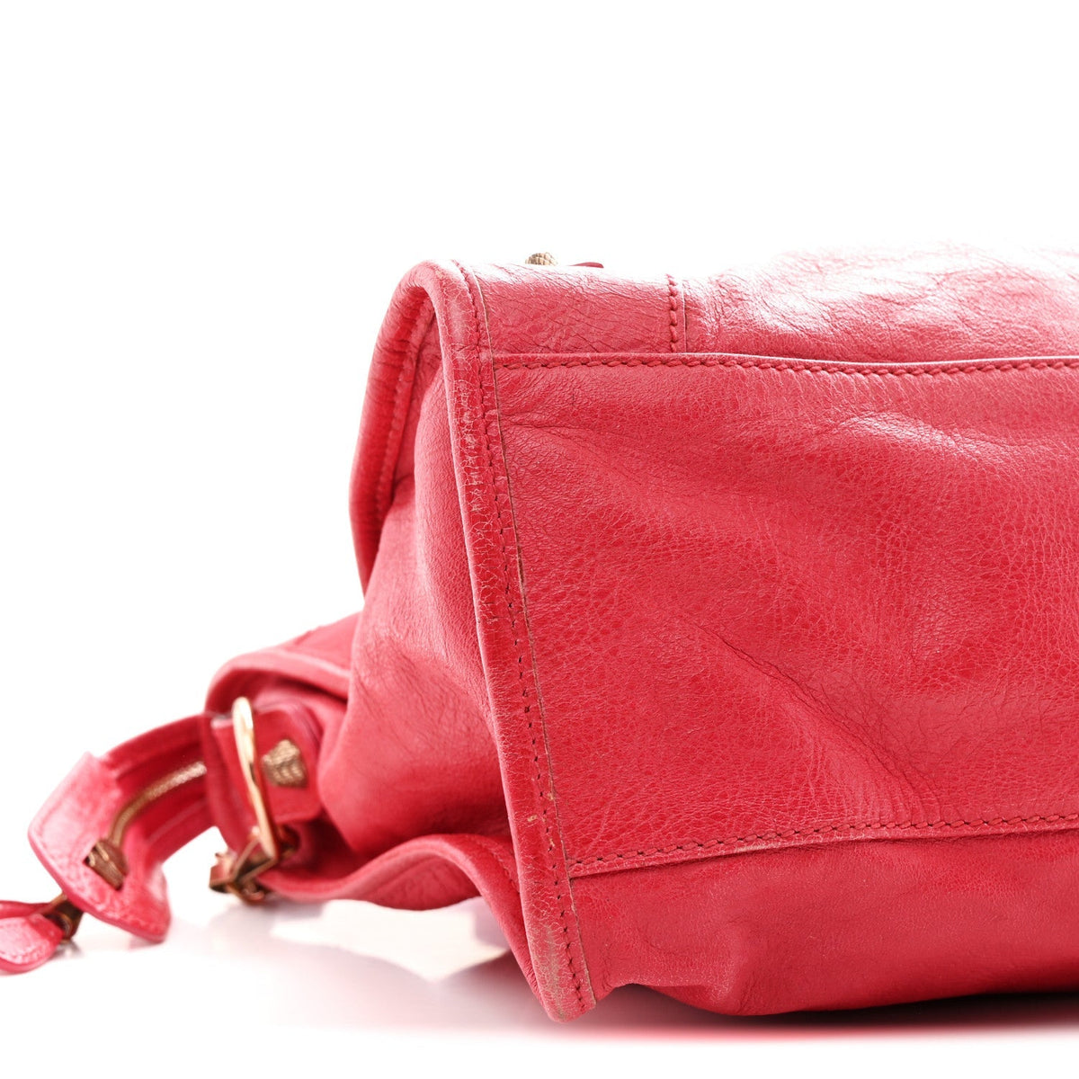 Agneau Giant 12 Rose Gold Hardware City Rouge Coquelicot
