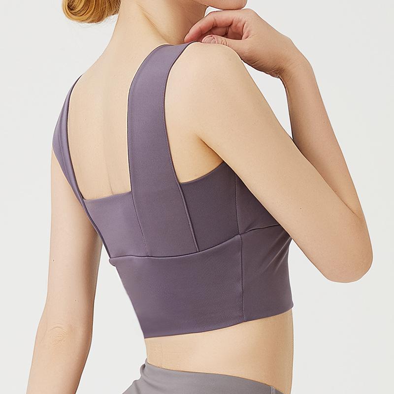 Summer New European And American Sports Underwear Yoga Back Cross Shockproof Gathered Shaping Sports Fitness Bra