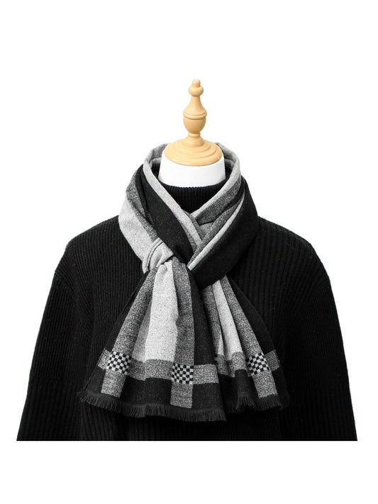 Sscarvii - Striped Winter Plush Scarf