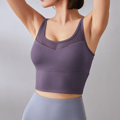 Exercise Underwear Cross-Back Bra Shock-Proof Shaped Exercise Yoga Thin Shoulder Bra