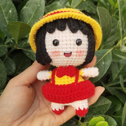 Cute Cherry Blossom Doll Crochet Bag Keychain