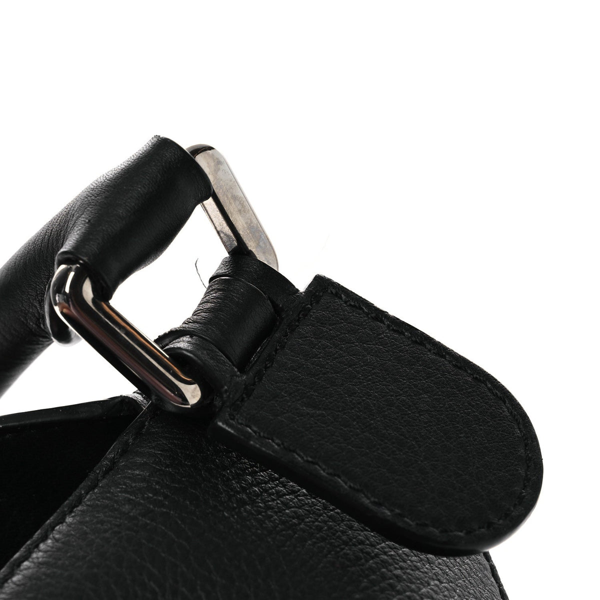 Calfskin Small Puzzle Edge Bag Black