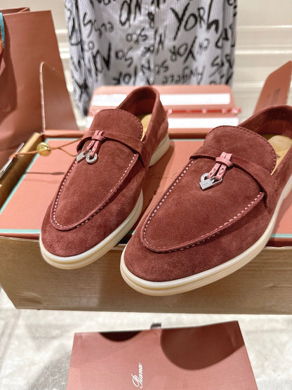 LP Summer Charms Walk Loafers Rust Brown Suede 565851