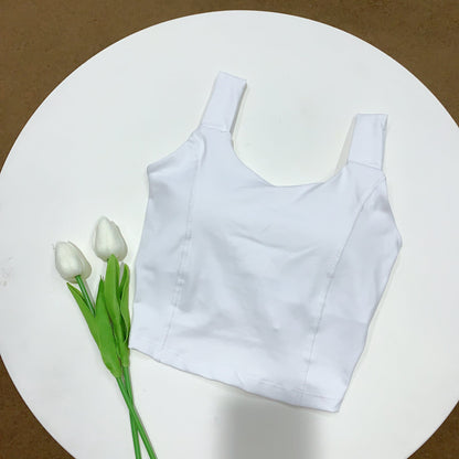 Solid Color Yoga Sports Vest Female Beauty Back Wrapped Chest Shock-Proof Quick Dry Sling Pula Raised Bulletbar