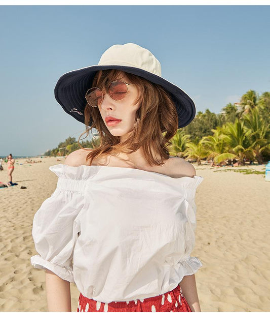 Women'S Summer Double-Sided Wearing A Big Hat