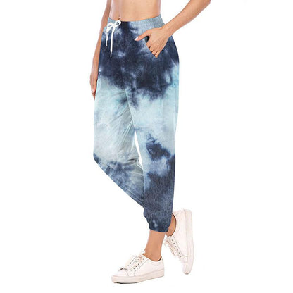 New Women'S Tie-Dye Casual Sweatshirt Sports Trousers