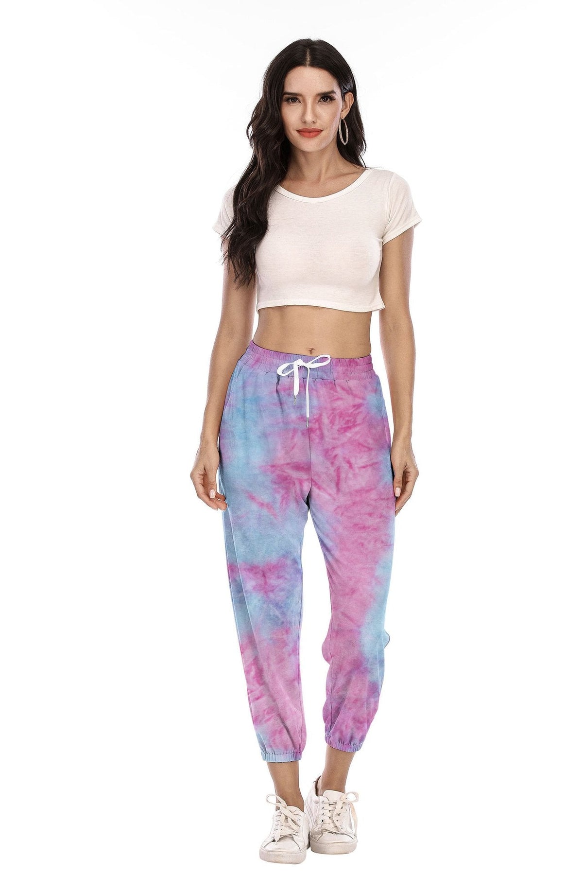 New Women'S Tie-Dye Casual Sweatshirt Sports Trousers