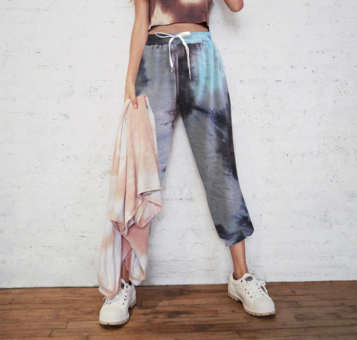 New Women'S Tie-Dye Casual Sweatshirt Sports Trousers