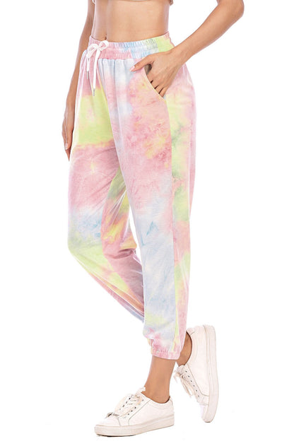 New Women'S Tie-Dye Casual Sweatshirt Sports Trousers