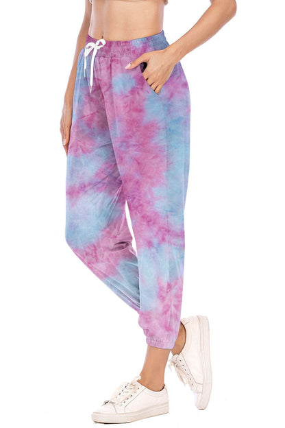 New Women'S Tie-Dye Casual Sweatshirt Sports Trousers