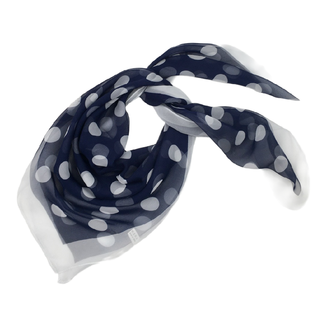 Scarvii - Vintage Polka Dot Soft Square Scarf
