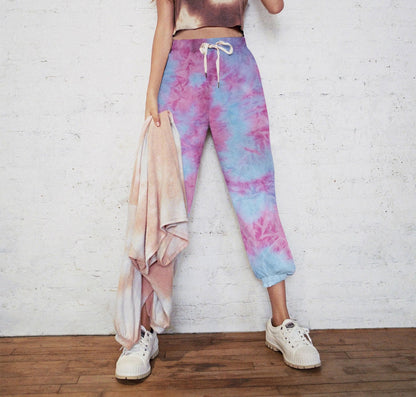 New Women'S Tie-Dye Casual Sweatshirt Sports Trousers