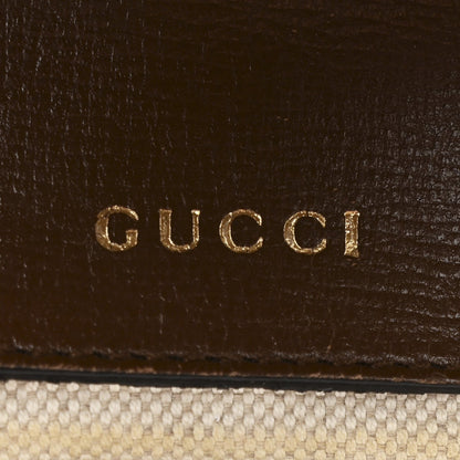 GG Supreme Monogram Web Mini Horsebit 1955 Shoulder Bag Beige Brown Sugar