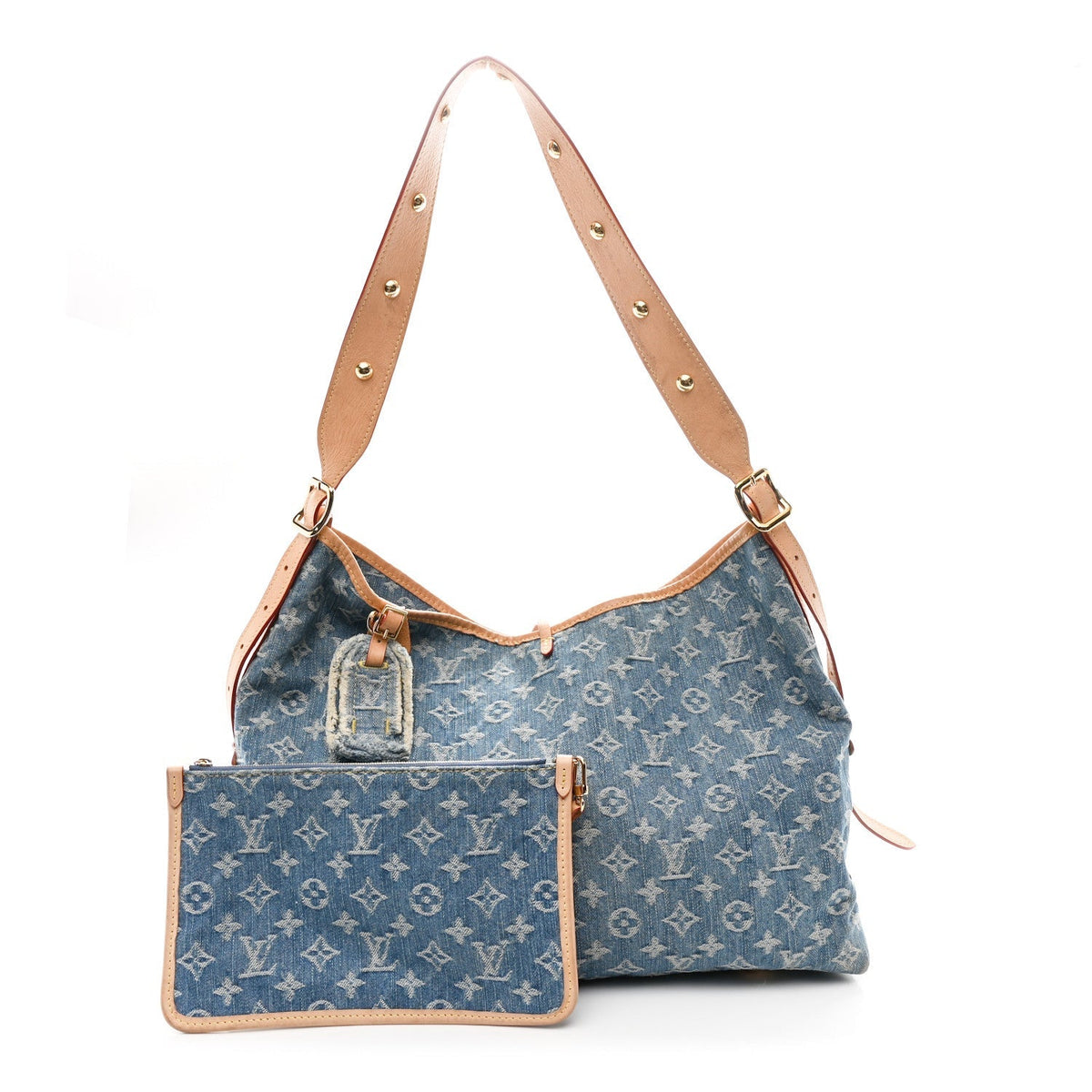 Monogram Denim CarryAll MM Blue