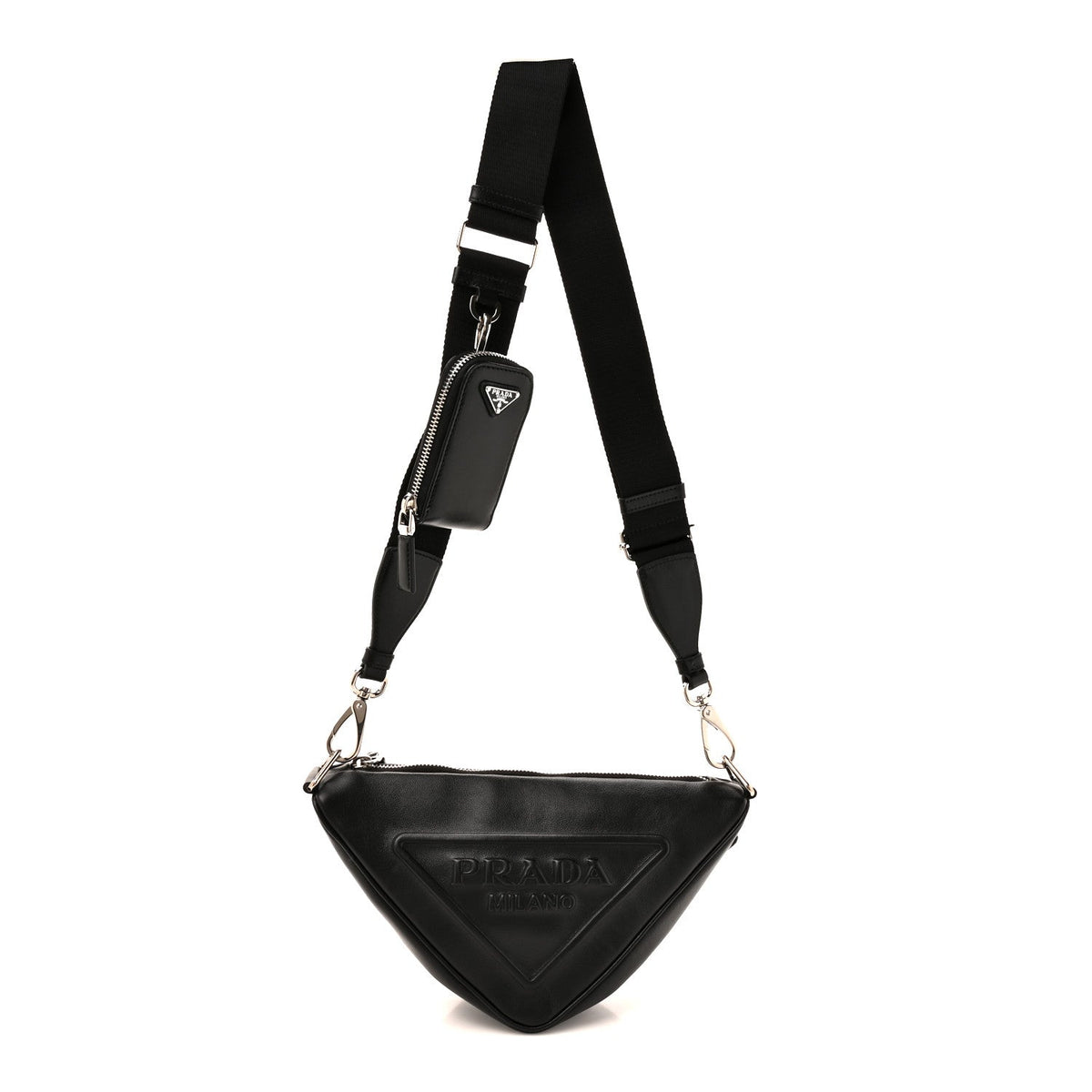 Grace Lux Triangle Shoulder Bag Black