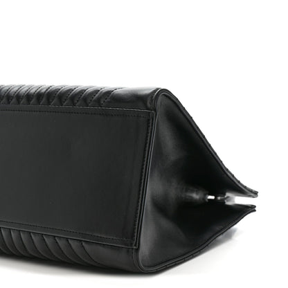 Soft Calfskin Impunture Diagramme Tote Black