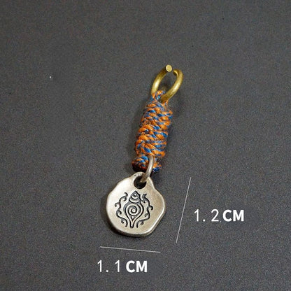 Small Pendant Sterling S925 Silver Accessories Tibetan Vajra Corpse Tuolin Master Wakes Up The Lion Hand Carry Vajra Pestle Ah Dun